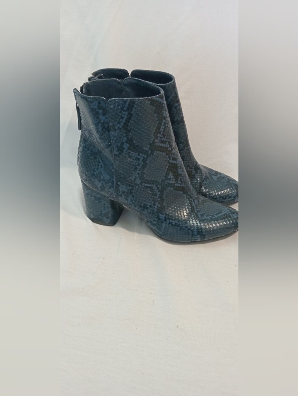Old Navy Snake-Print Block Heel Ankle Boots